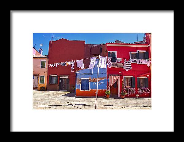 Burano Framed Print featuring the photograph Drying Time by Shannon Kelly