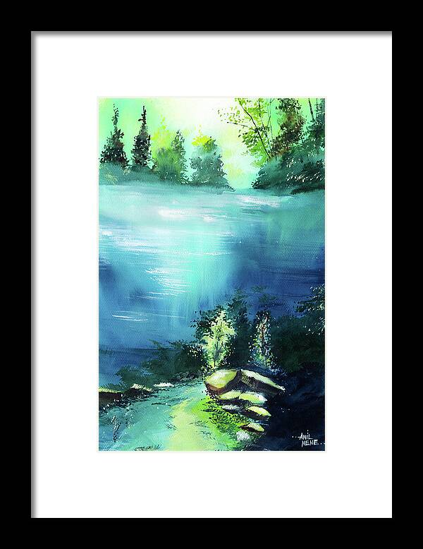 Nature Framed Print featuring the painting Duality by Anil Nene