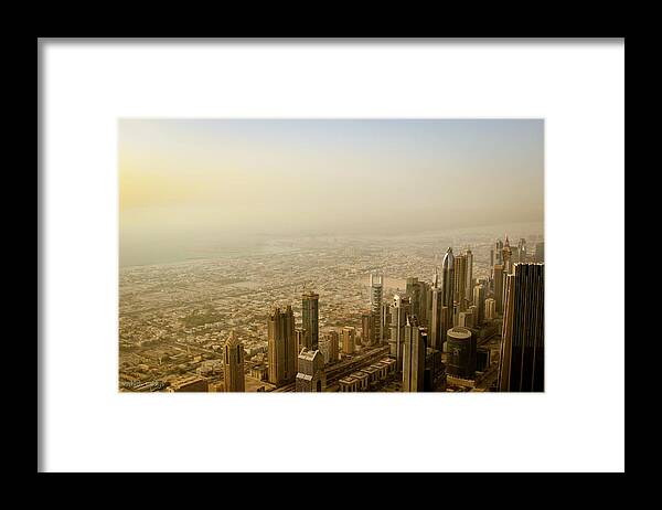 Dubai Framed Print featuring the photograph Dubai Skyline by Aashish Vaidya