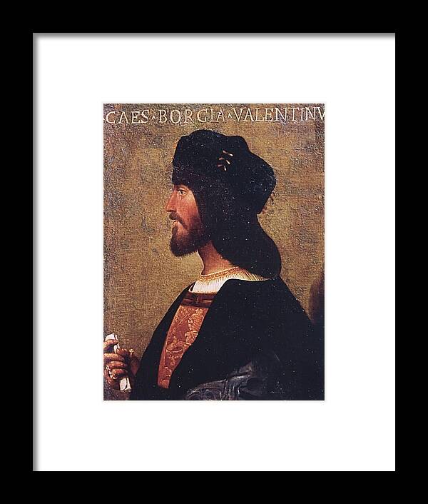 Cesare Framed Print featuring the painting Duca Valentino by Bartolomeo Veneto