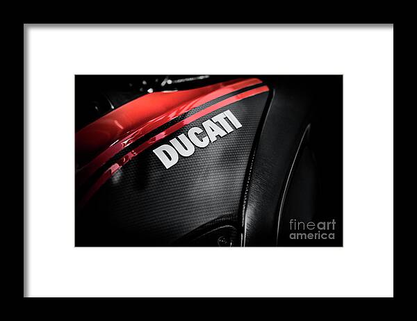 Ducati Diavel Carbon Framed Print featuring the photograph Ducati Diavel Carbon by Tim Gainey