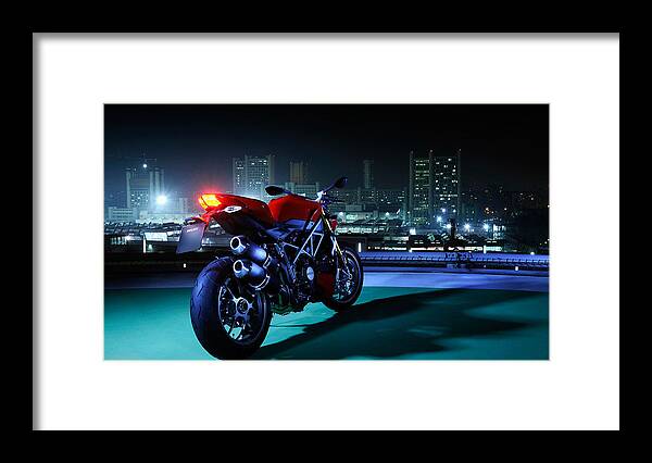Ducati Streetfighter Framed Print featuring the photograph Ducati Streetfighter by Mariel Mcmeeking