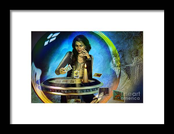 Gypsy Framed Print featuring the digital art DUKKERIN' ... fortune teller by Shadowlea Is