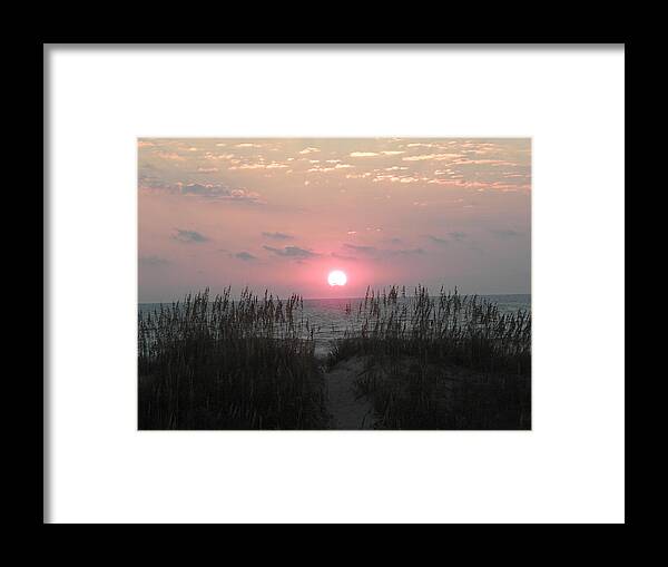 Sunrise Framed Print featuring the photograph Dune Rise by Kim Galluzzo