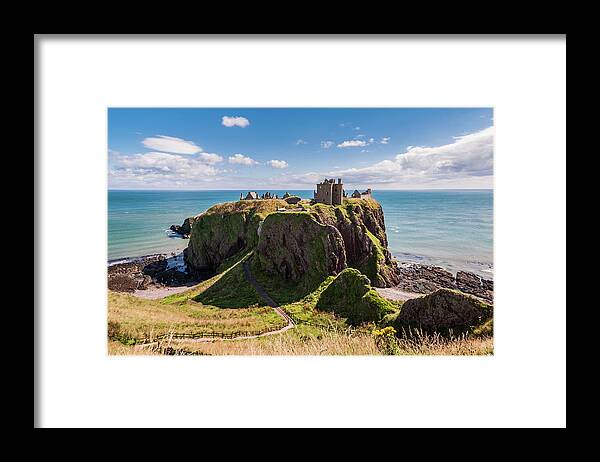 Landscape Framed Print featuring the photograph Dunnotar Castle by Sergey Simanovsky