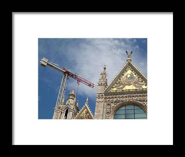 Duomo Framed Print featuring the photograph Duomo di Siena by Victoria Lakes
