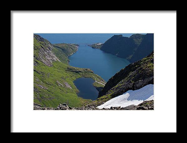 Munken Framed Print featuring the photograph Djupfjord and Lake 229 from Munken #1 by Aivar Mikko