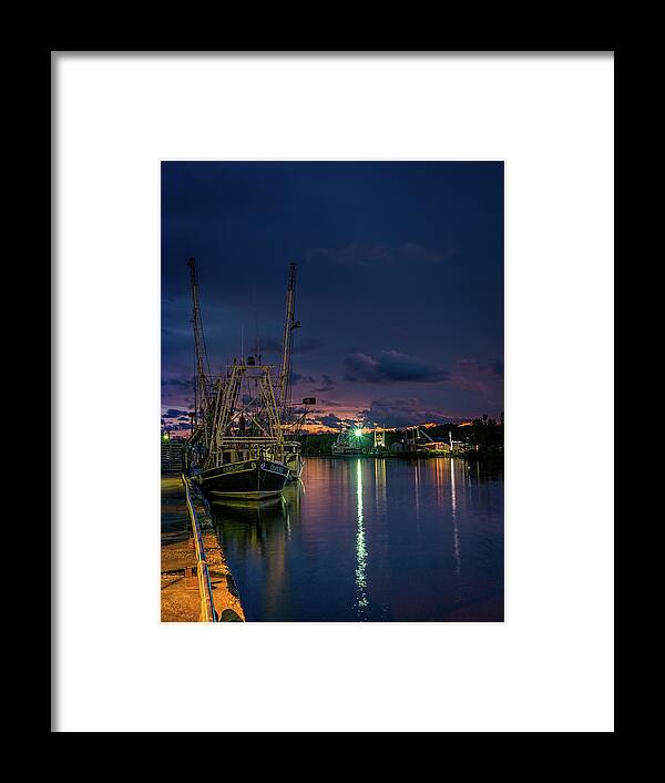 Dusk Framed Print featuring the photograph Dusk Colors in the Bayou by Brad Boland