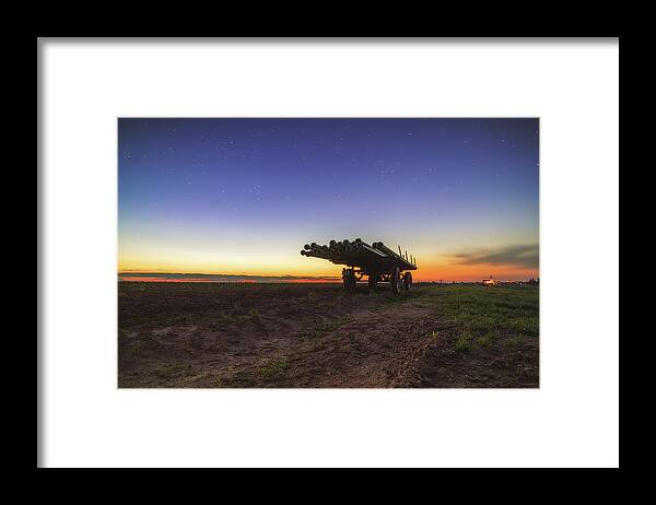 Agriculture Framed Print featuring the photograph Dusk on the Fields by Marc Braner
