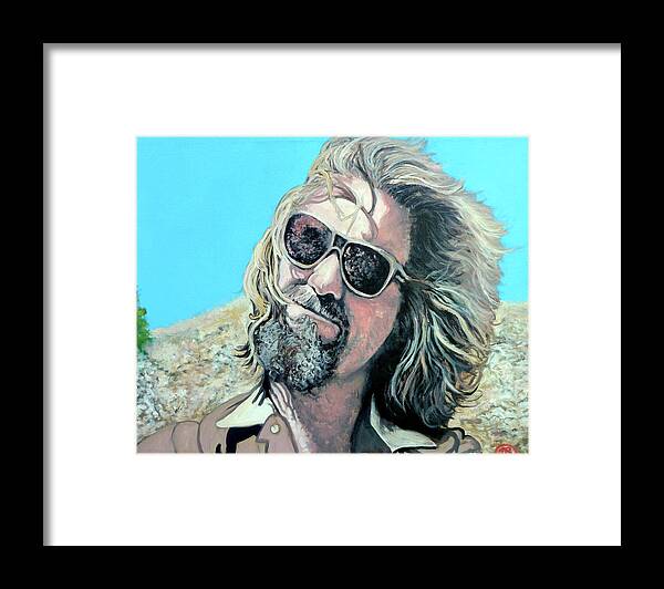 The Dude Framed Print featuring the painting Dusted by Donny by Tom Roderick