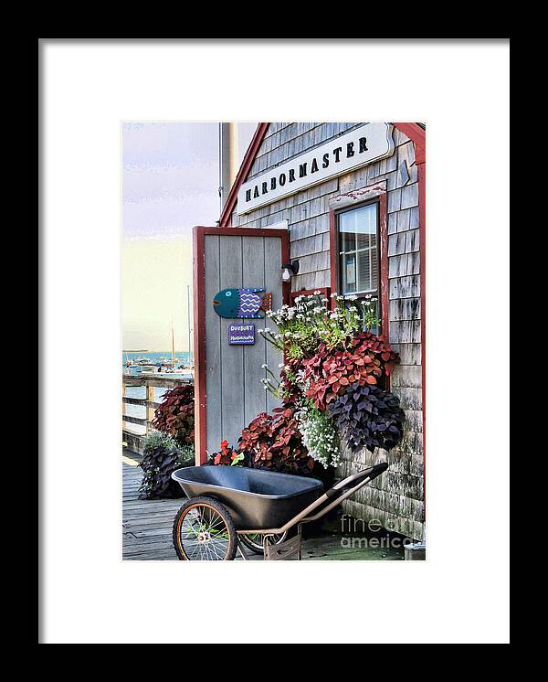 Duxbury Ma Framed Print featuring the photograph Duxbury Harbormaster Shack by Janice Drew