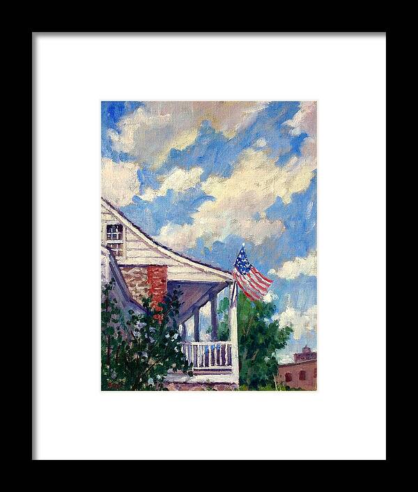 Oil Painting Framed Print featuring the painting Dyckman House NYC by Thor Wickstrom