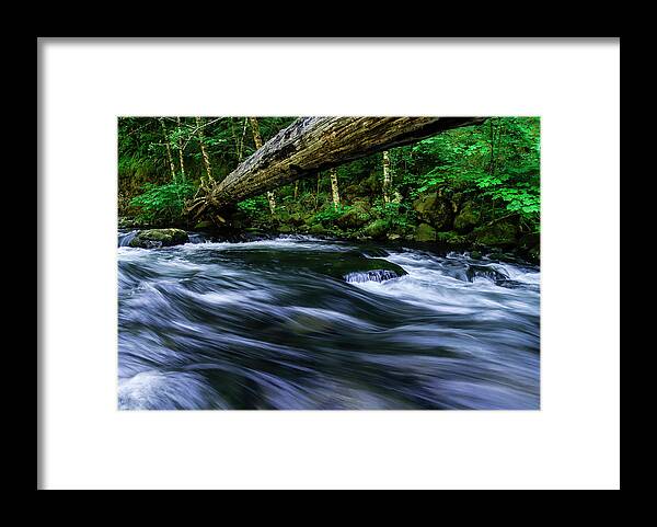 Landscapes Framed Print featuring the photograph Eagle Creek Rapids by Steven Clark