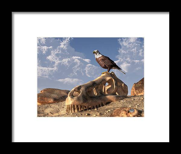 Eagle Rex Framed Print featuring the digital art Eagle Rex by Daniel Eskridge