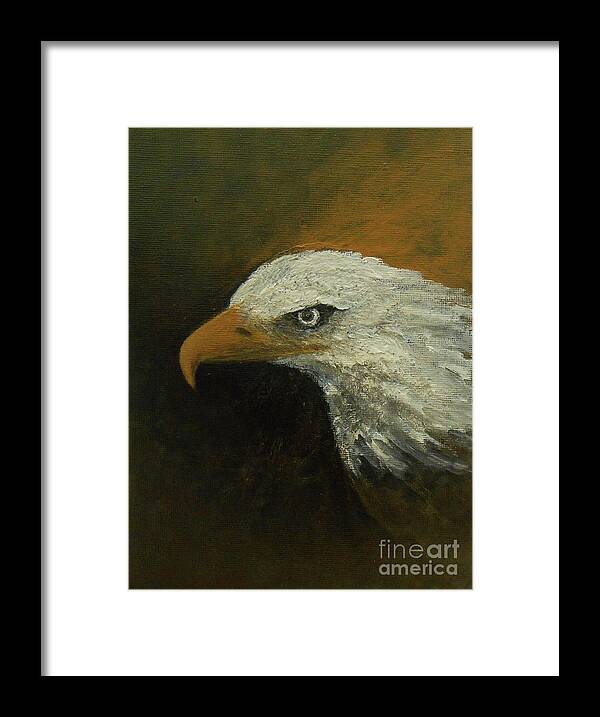Symbolism Framed Print featuring the painting Eagle Spirit - Trust by Jane See