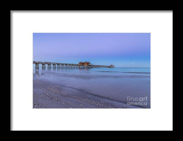Morning Framed Print featuring the photograph Early morning at Naples Pier by Hans- Juergen Leschmann