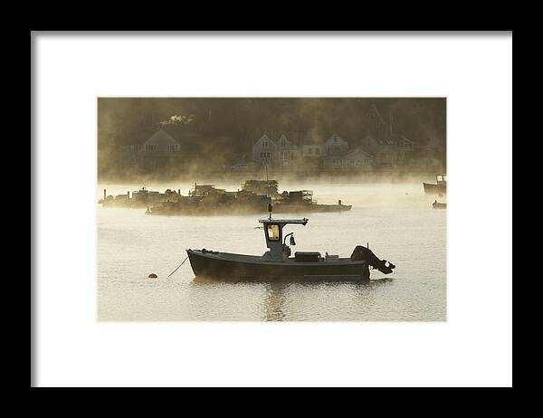 Atlantic Ocean Framed Print featuring the photograph Early morning mist by Brian Green