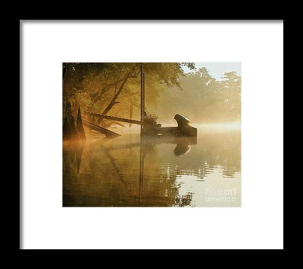 Canoe Framed Print featuring the photograph Early Morning Paddle by Stephanie Petter Garrett