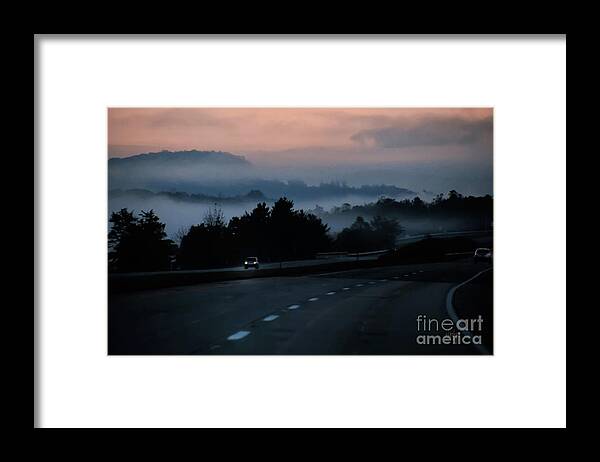 Road Framed Print featuring the photograph Early Morning Road Trip by Lois Bryan