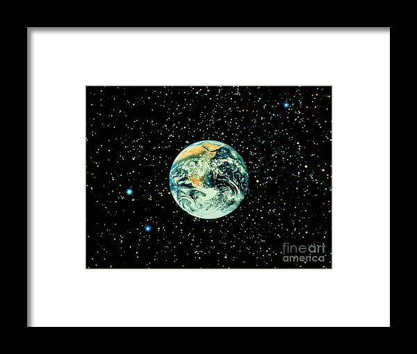 Apollo 17 Image Framed Print featuring the photograph Earth From Apollo 17 by Nasa