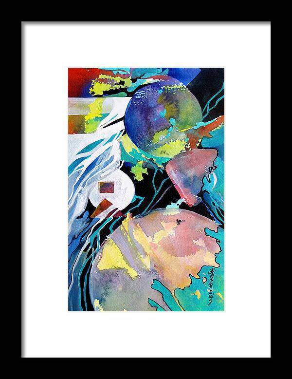 Design Framed Print featuring the painting Earth Patterns 1 by Rae Andrews