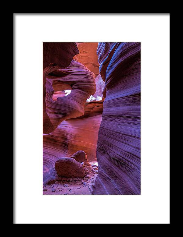Antelope Canyon Framed Print featuring the photograph Earth's Angel by Jonathan Davison