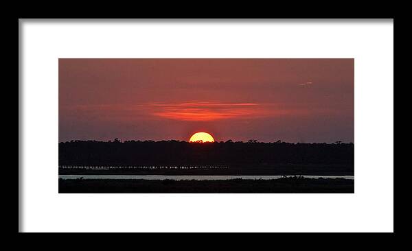 Sunset Framed Print featuring the photograph Ease Into Night... by John Glass