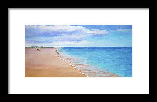 Beach Framed Print featuring the painting East Beach I by Janet Zeh