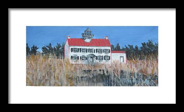 East Point Lightshouse Framed Print featuring the painting East Point Lighthouse by Paula Pagliughi