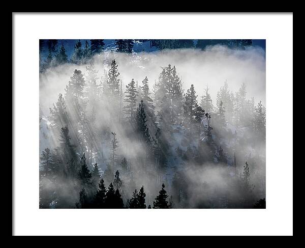 Clouds Framed Print featuring the photograph East Shore Inversion, Lake Tahoe by Martin Gollery