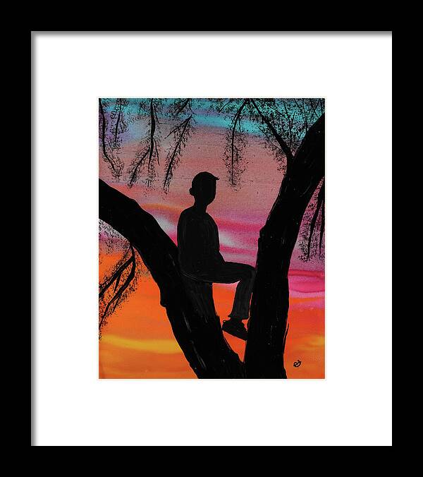 Sunset Framed Print featuring the painting East Trailridge by Eli Tynan