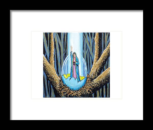 Guadalupe Framed Print featuring the painting Easter Emergence by James RODERICK