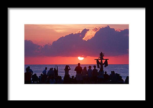 Easter Framed Print featuring the photograph Easter Sunrise Beach Service by Lawrence S Richardson Jr