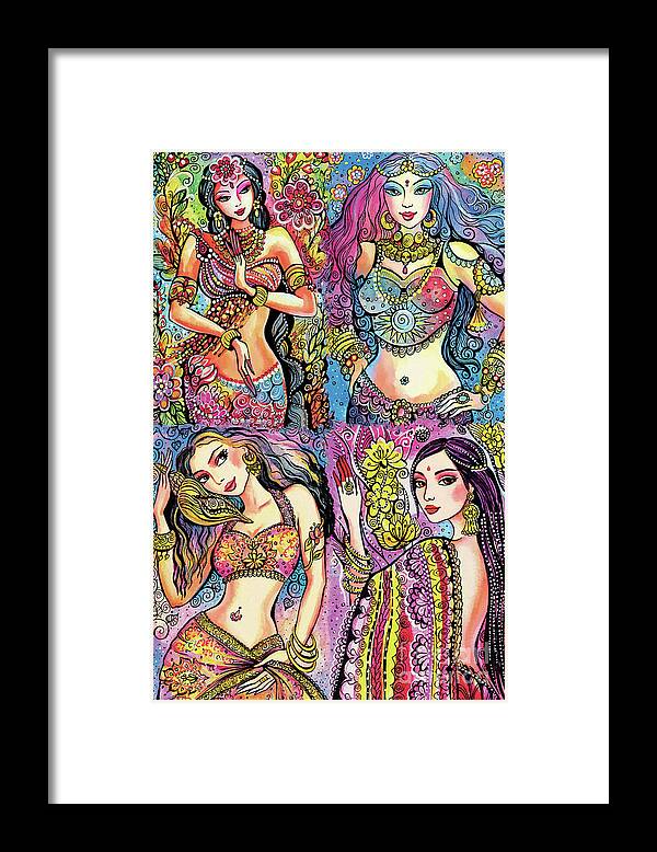 Bollywood Dancer Framed Print featuring the painting Eastern Flower by Eva Campbell