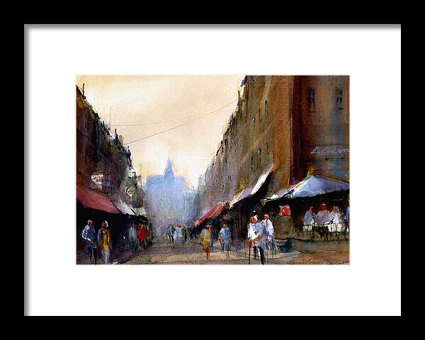 Cityscape Framed Print featuring the painting Eastside by Charles Rowland