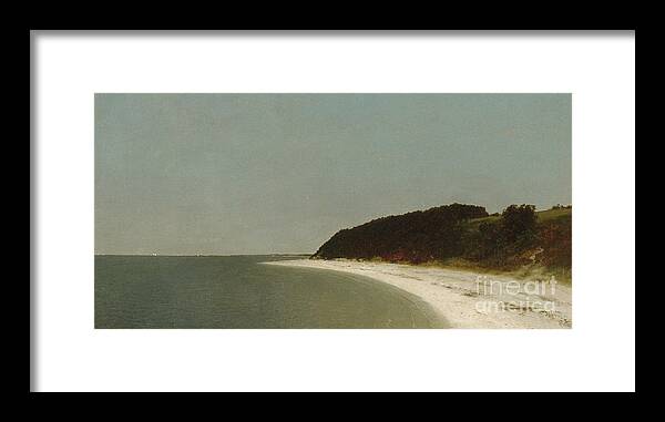 Beach Framed Print featuring the painting Eaton's Neck, Long Island, 1872 by John Frederick Kensett