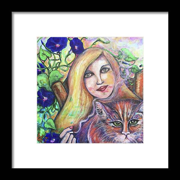 Original Painting Framed Print featuring the painting EazyBreezyLazy Sunday by Rae Chichilnitsky