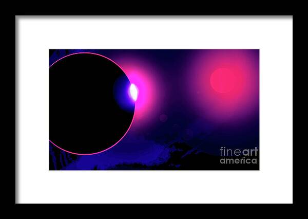 Digital Art Framed Print featuring the digital art Eclipse of 2017 by Tim Richards