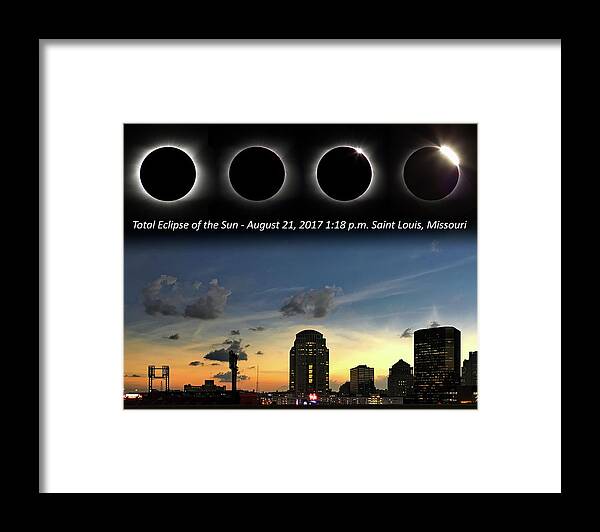 Eclipse Framed Print featuring the photograph Eclipse - St Louis by Harold Rau