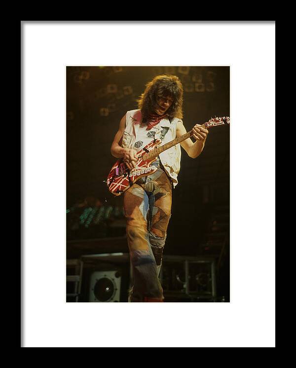 Eddie Van Halen Framed Print featuring the photograph Eddie Van Halen by Rich Fuscia