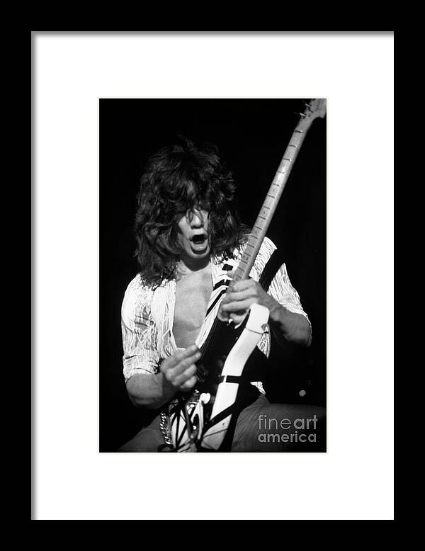 Eddie Van Halen Framed Print featuring the photograph Eddie Van Halen - Van Halen 137 by Vintage Rock Photos