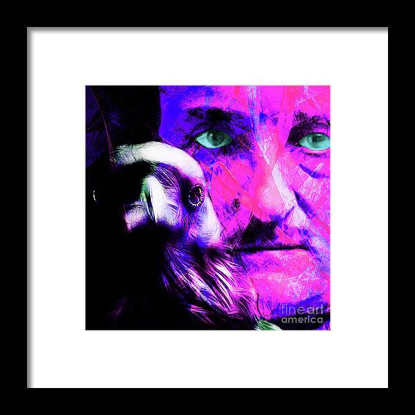 Wingsdomain Framed Print featuring the photograph Edgar Allan Poe The Eyes of The Ravens 20160430 v3 m88 square by Wingsdomain Art and Photography