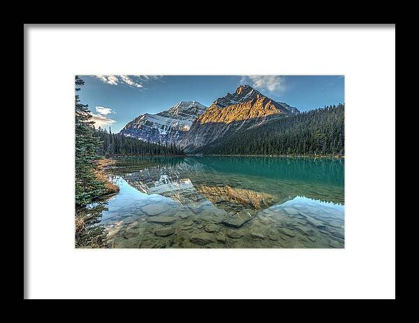 Canada Framed Print featuring the photograph Edith Cavell Sunrise by Pierre Leclerc Photography