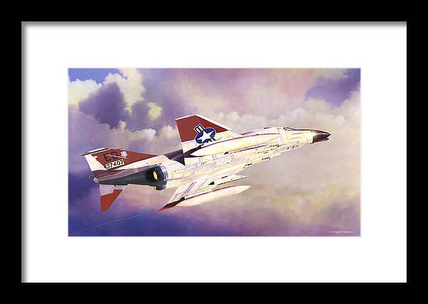 Aviation Framed Print featuring the painting Edwards Air Force Base Phantom by Douglas Castleman