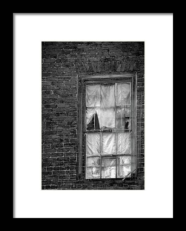 Erie Framed Print featuring the photograph Eerie curtains by Jeff Kurtz