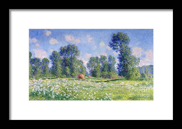 Effect Of Spring Framed Print featuring the painting Effect of Spring at Giverny by Claude Monet