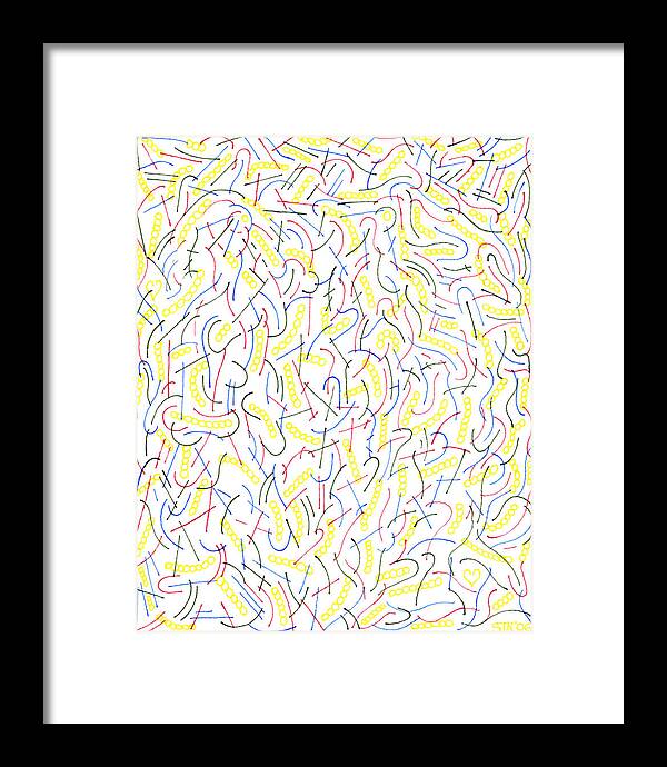 Mazes Framed Print featuring the drawing Effervescence by Steven Natanson