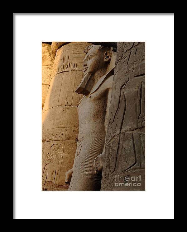 Egypt Framed Print featuring the photograph Egypt Luxor Temple Ramses 2 by Bob Christopher