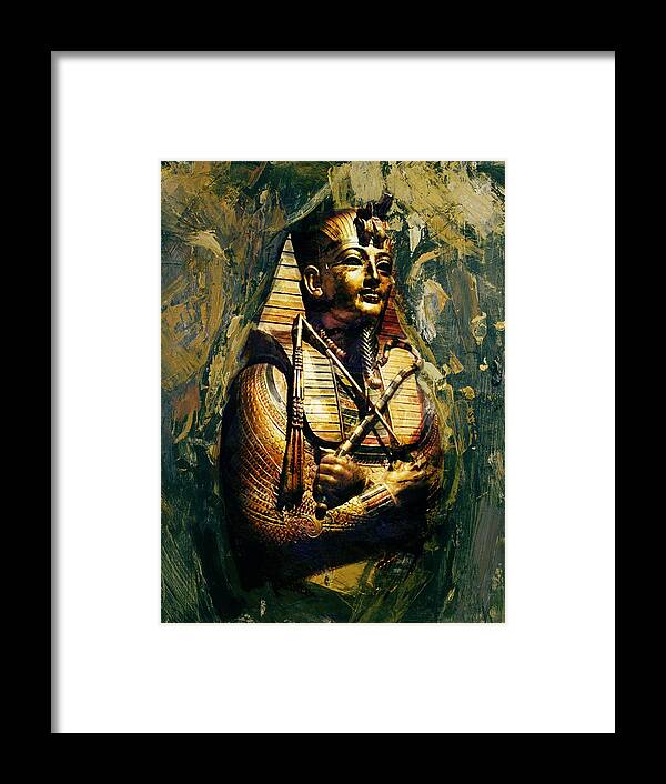 Egypt Framed Print featuring the painting Egyptian Culture 3b by Maryam Mughal