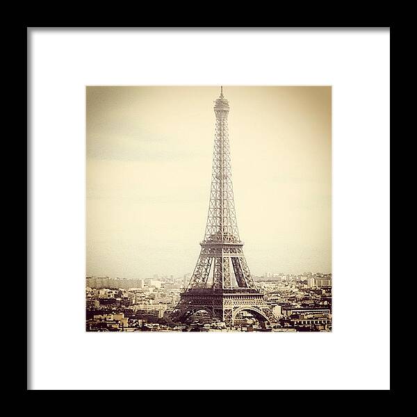 Eiffel Tower Framed Print featuring the photograph Eiffel Tower by Cherie Graver